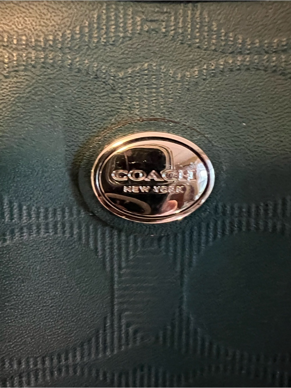 Coach Peyton Green Leather Tote Bag - Picture 4 of 8